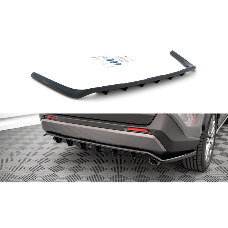 Maxton Design Central Rear Splitter – (With Vertical Bars) Toyota Rav4 Mk5