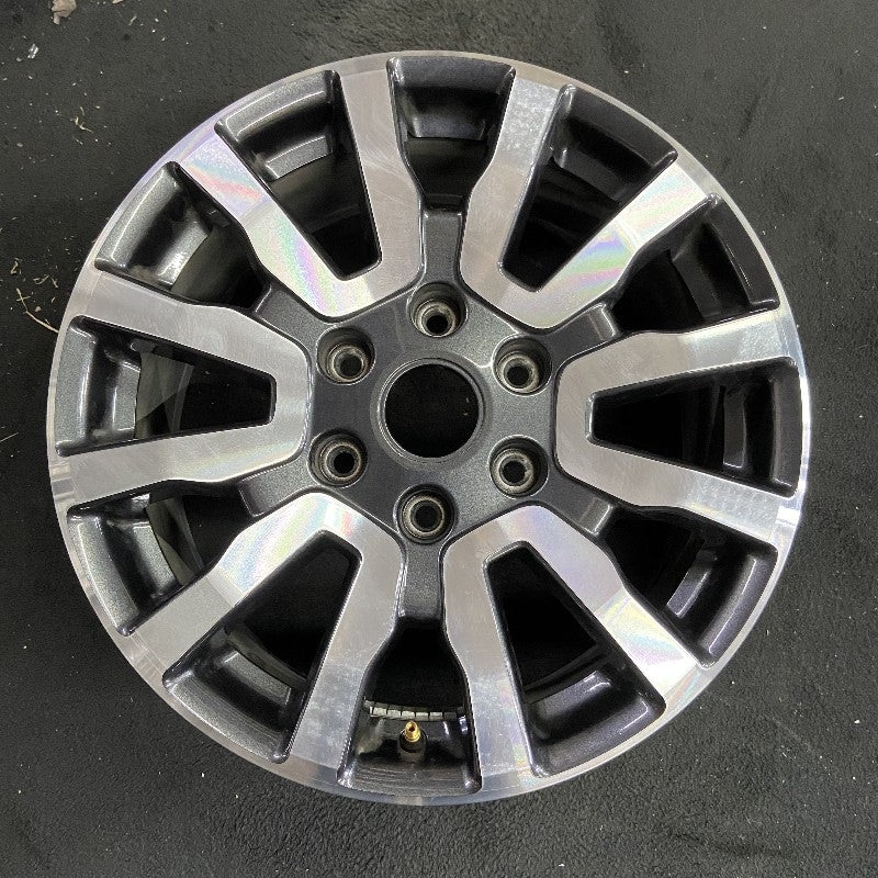 18″ RANGER 19 18×8 aluminum 6 spoke machined face with pockets center in gray V spoke Original OEM Wheel Rim