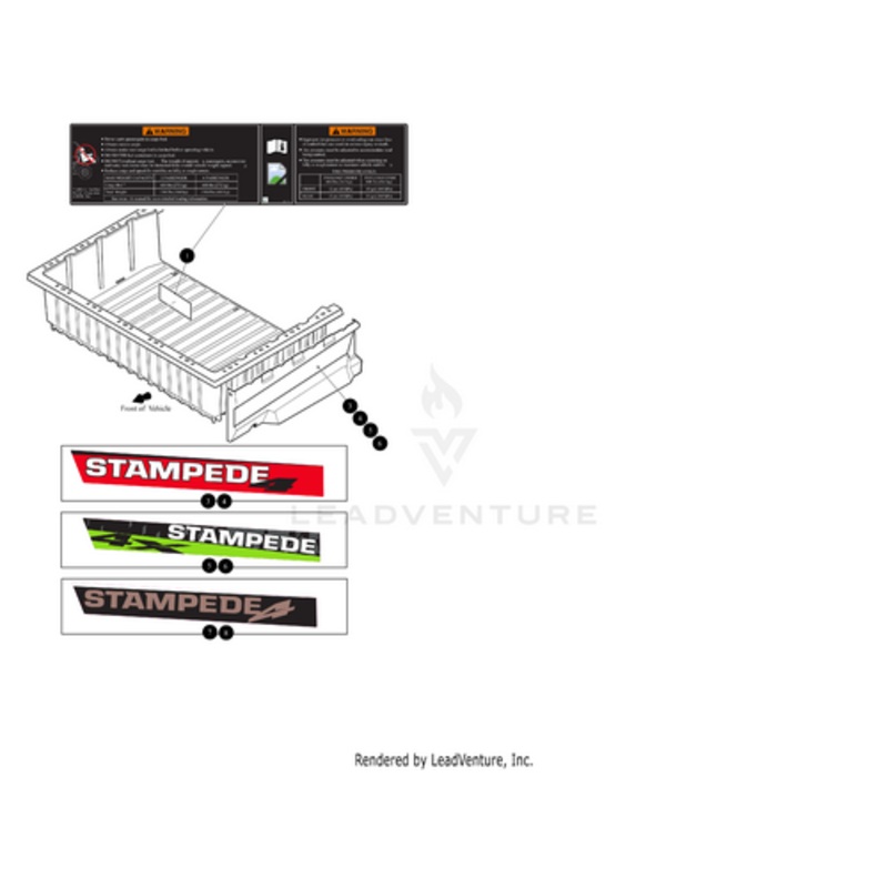 Cargo Box Decal Left by Arctic Cat