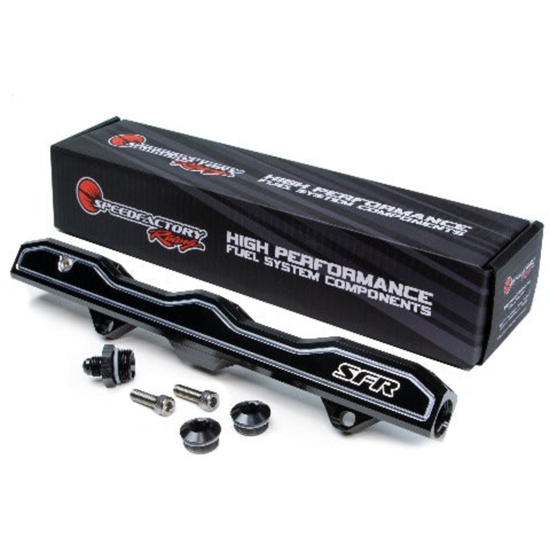 SpeedFactory Racing Billet K-Series 10AN Mega Flow Fuel Rail | 2002-2006 Acura RSX Type-S, 2006-2015 Honda Civic Si, and 2004-2014 Acura TSX (SF-02-802)