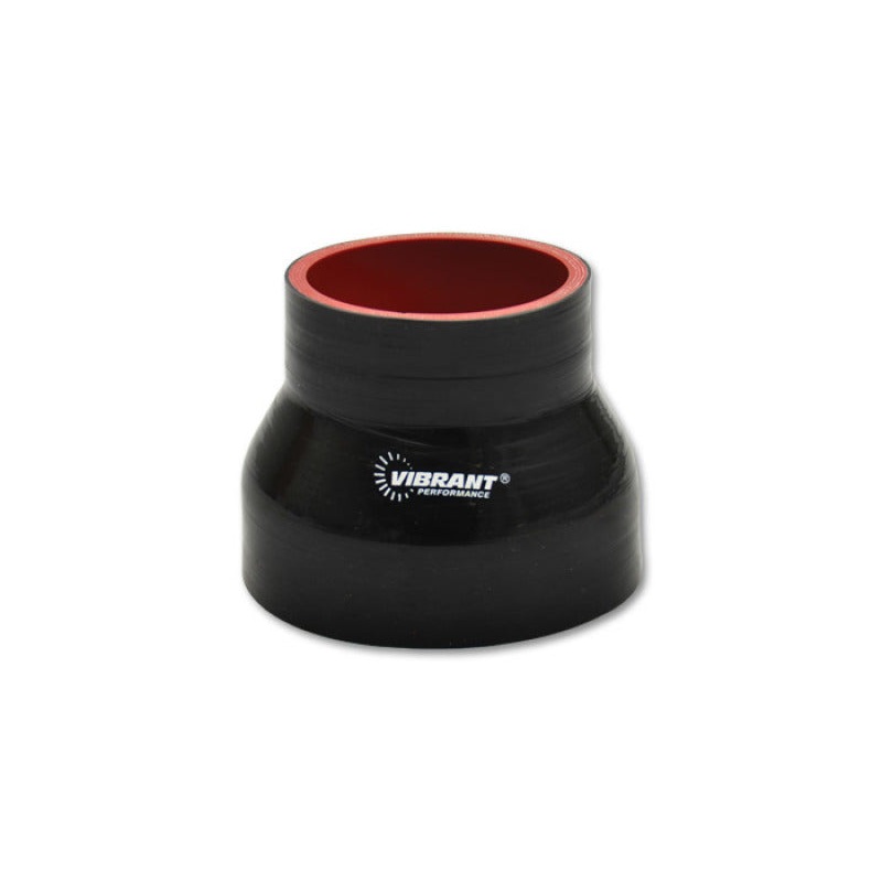 Vibrant Silicone Reducer Coupler 3.00in ID x 3.25in ID x 4.50in Long – Black