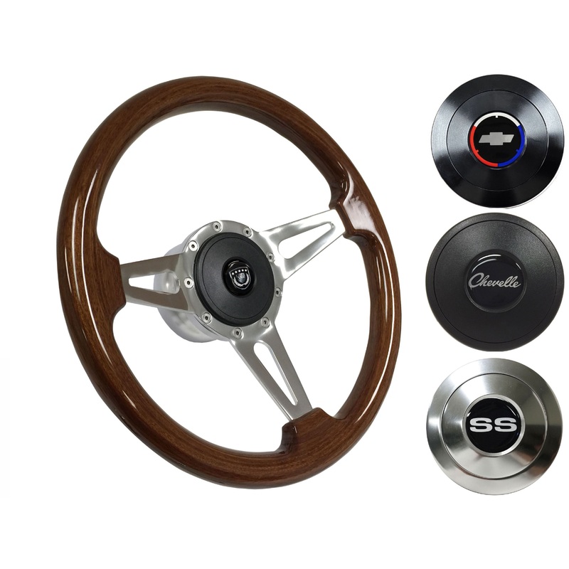 1969-77 Chevelle Steering Wheel Kit | Mahogany Wood | ST3078