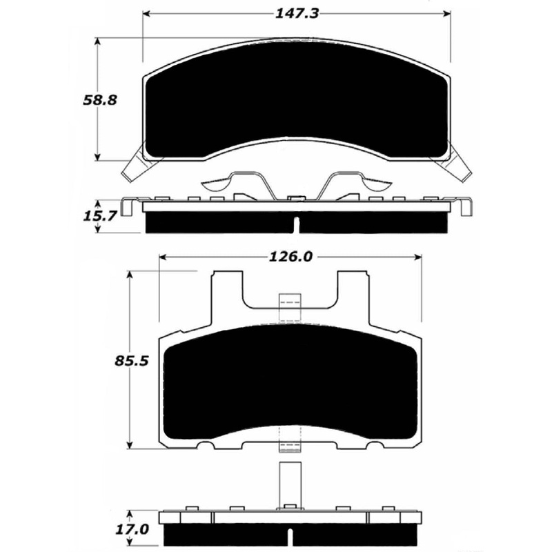 Porterfield Brake Pads for 2000 GMC YUKON 2WD 11″ R/Shoe w/Perf. Pkg