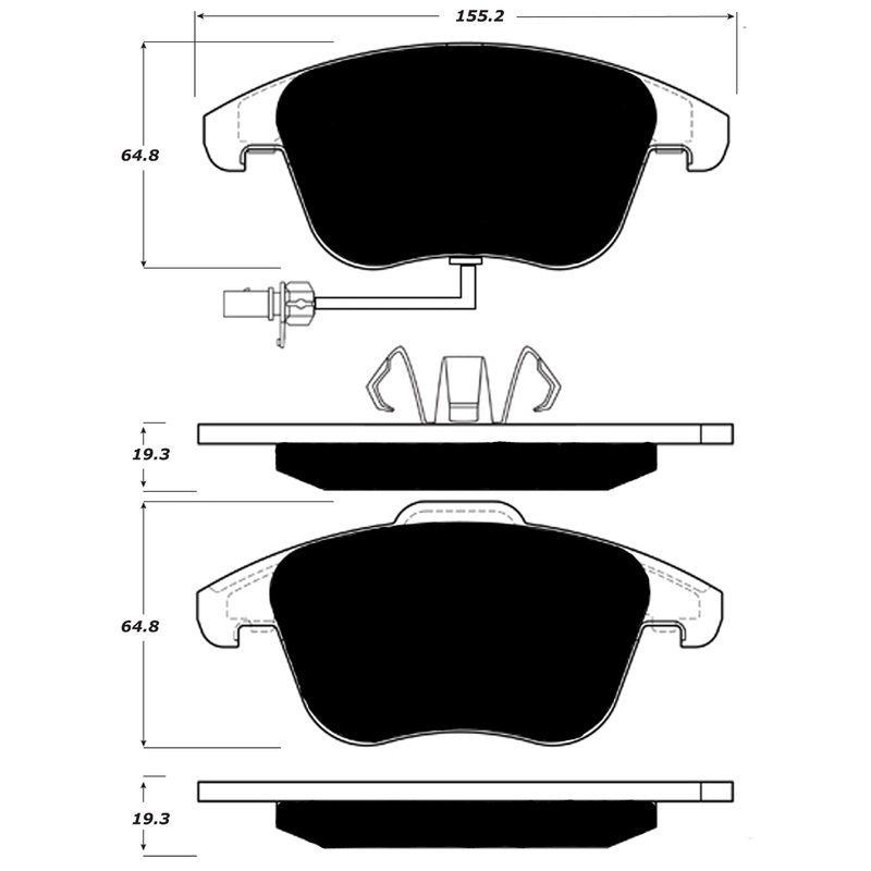 Porterfield Brake Pads for 2014 AUDI A5/A5 Quattro – 314mm Front Disc