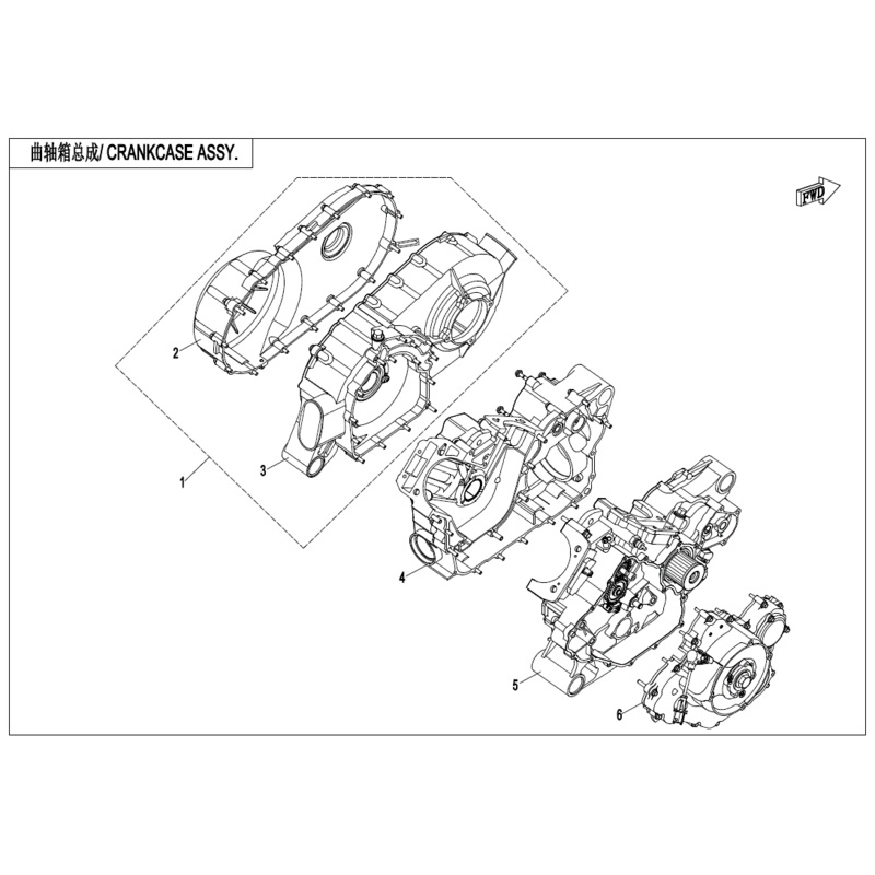 Crankcase Cover LH by CF Moto