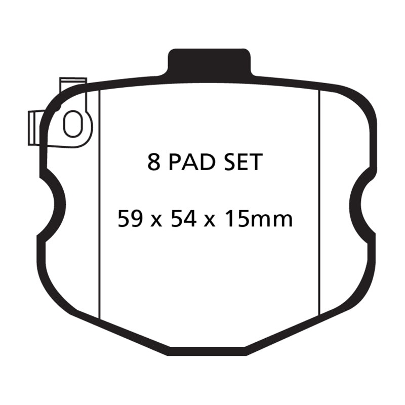 EBC 10-13 Chevrolet Corvette (C6) 6.2 Grand Sport Yellowstuff Rear Brake Pads
