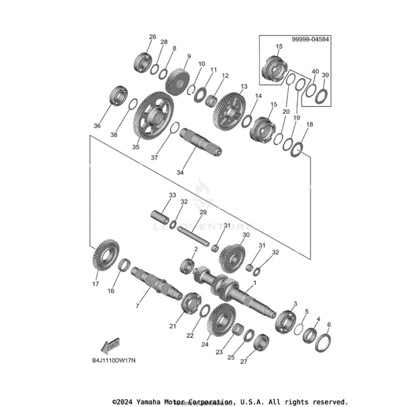 Dog Clutch Kit (Substitute Part 99999-04584-00) by Yamaha