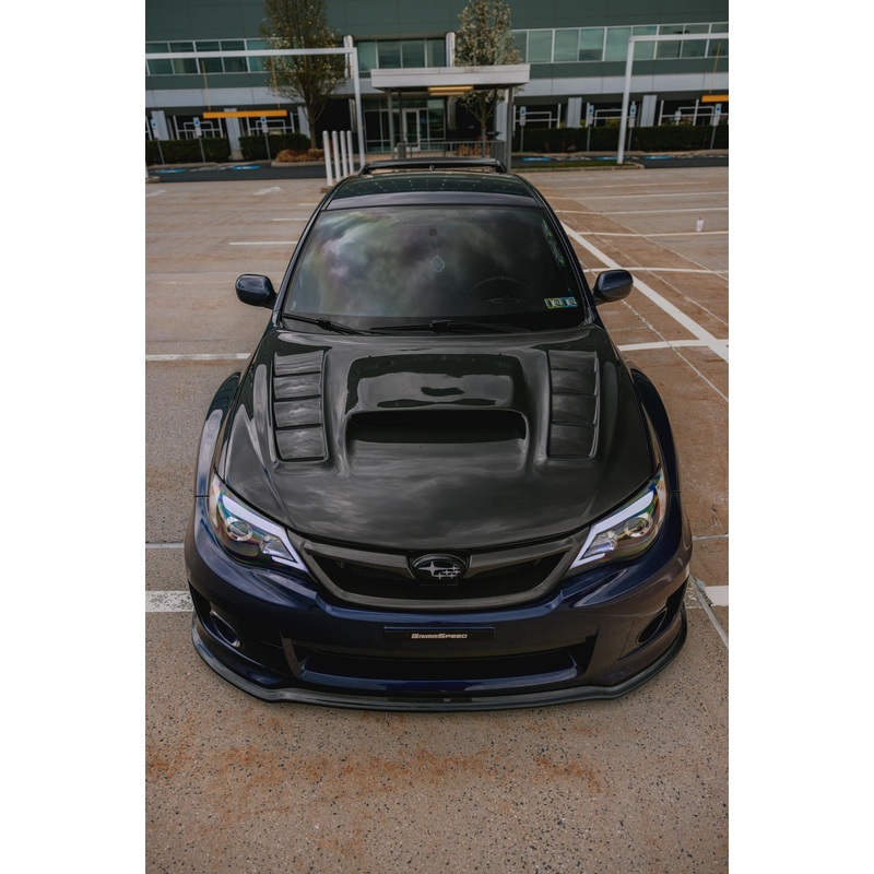 JDMuscle [08-14 WRX/STI] Carbon Fiber Hood V3 w/ Heat Extract