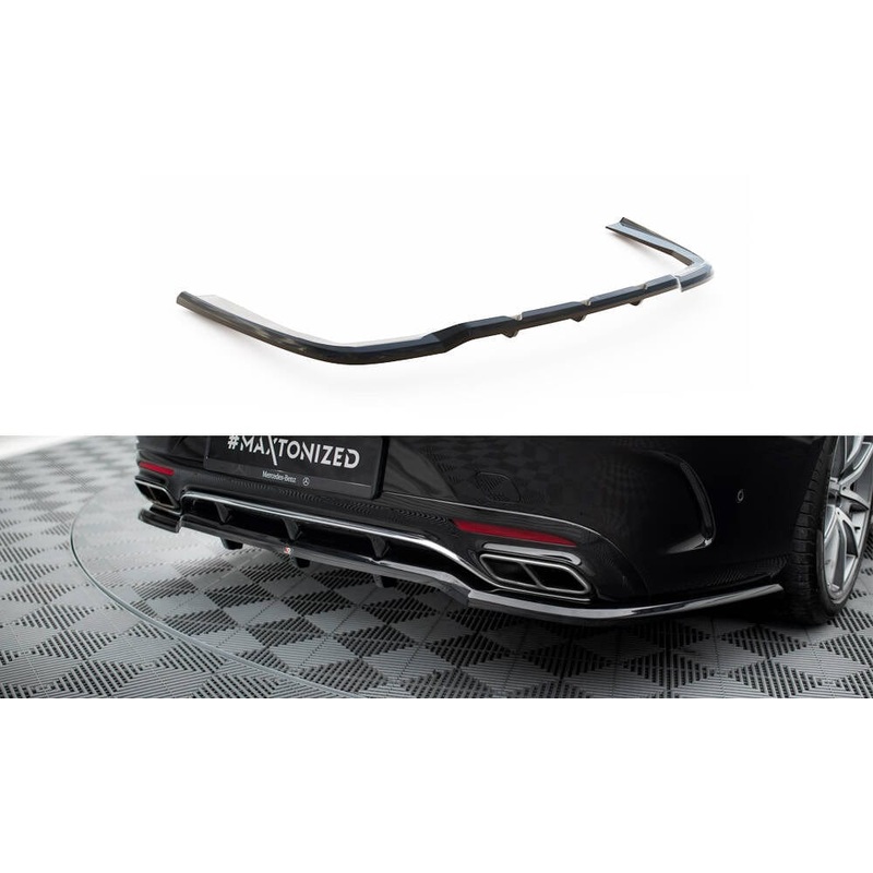Maxton Design Rear Splitter (With Vertical Bars) Mercedes-Benz S Coupe AMG-Line C217 Facelift