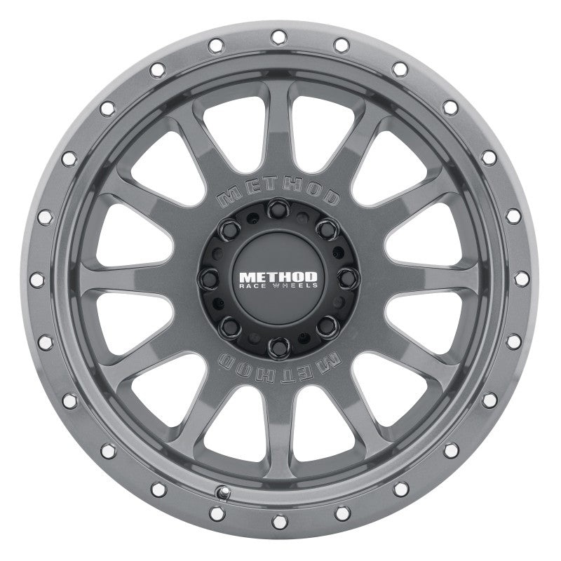 Method MR605 NV 20×10 -24mm Offset 8×170 124.9mm CB Gloss Titanium Wheel