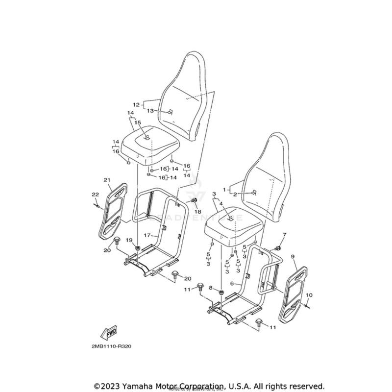 Seat Back Assembly by Yamaha