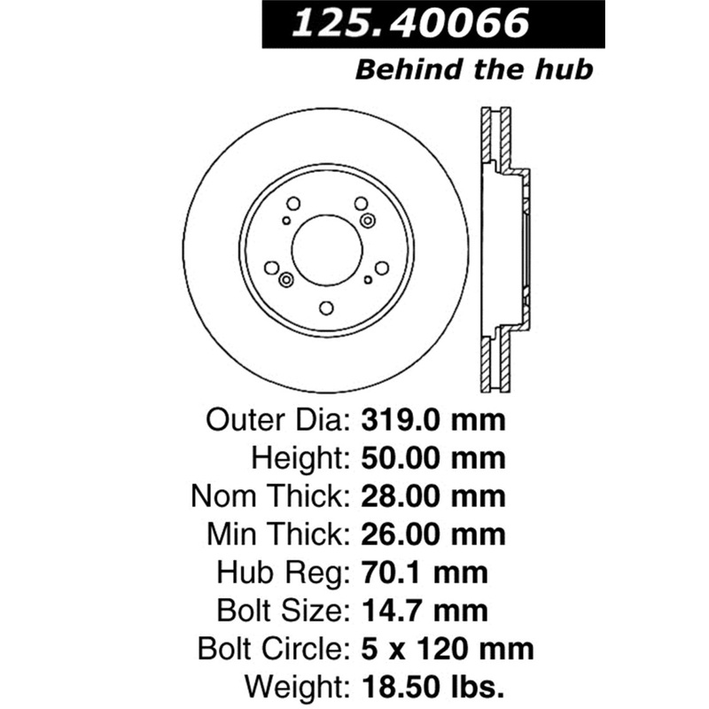 Stoptech Premium High Carbon Cyro Brake Rotor