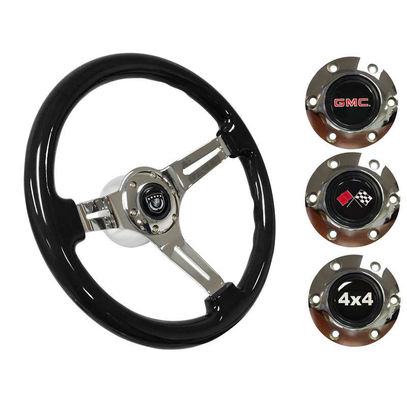 1974-94 Chevy Truck, GMC Steering Wheel Kit | Black Ash Wood | ST3072