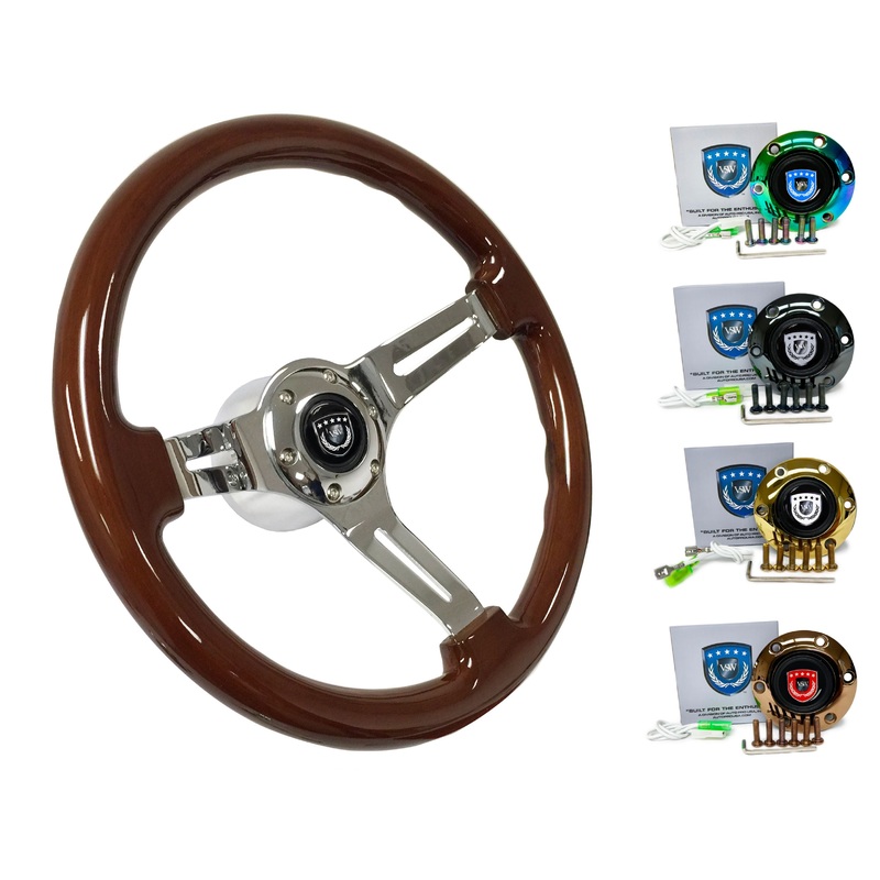 1990+ Nissan 200SX Steering Wheel Kit | Mahogany Wood | ST3011