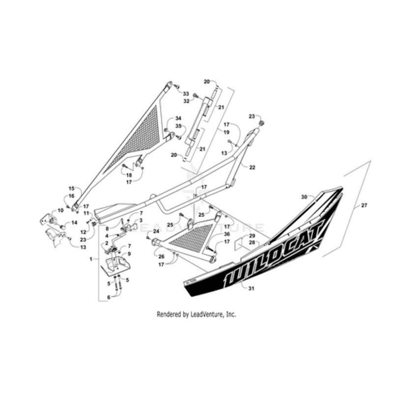 Door Decal-Lower-Right (Vb) by Arctic Cat