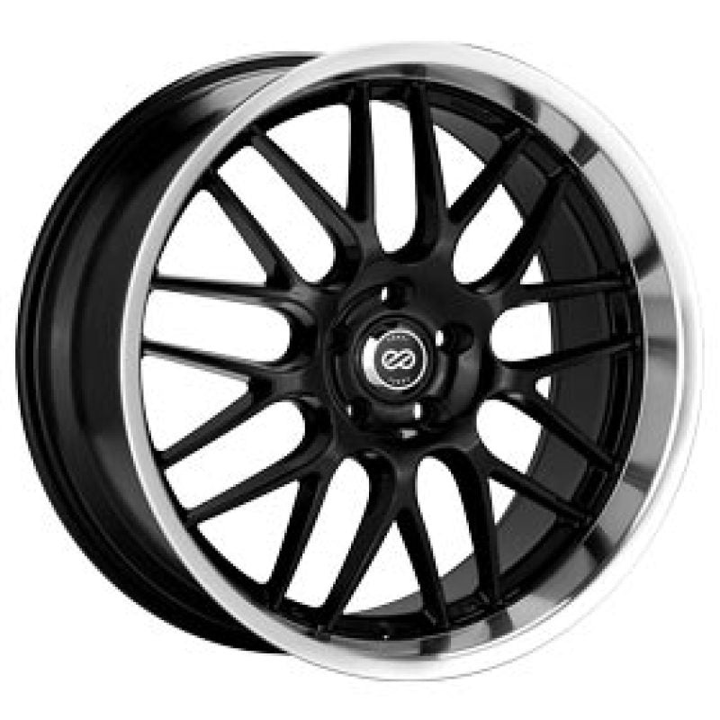 Enkei Lusso 20 x 9.5 35mm Offset 5×120 72.6 Bore Black w/ Machined Lip Wheel