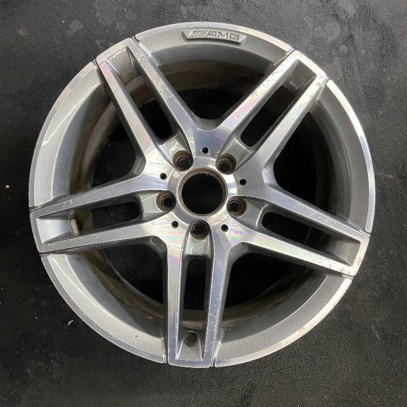 18″ MERCEDES E-CLASS 16 212 Type Sdn E350 18×9 10 spoke 5 pairs AMG logo machined face gray accent Original OEM Wheel Rim
