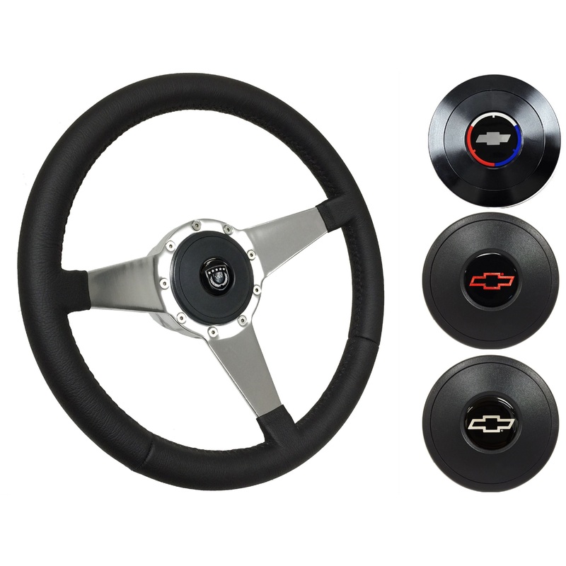 1969-87 El Camino Steering Wheel Kit | Black Leather | ST3087