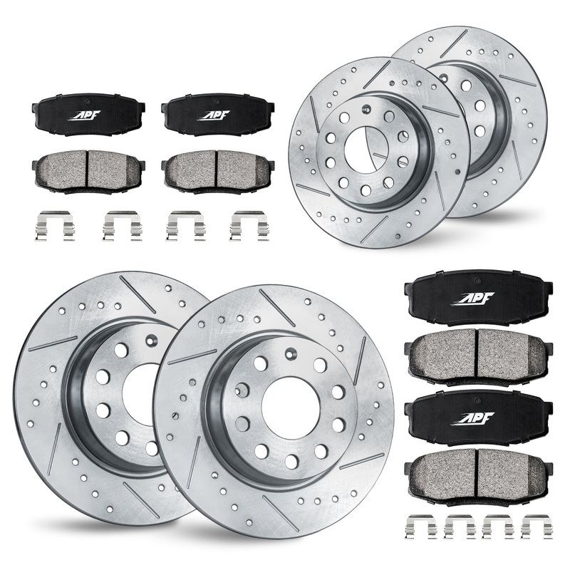 APF Full Brake Kit Rotors and Pads for Audi A3 Quattro 2010-2013