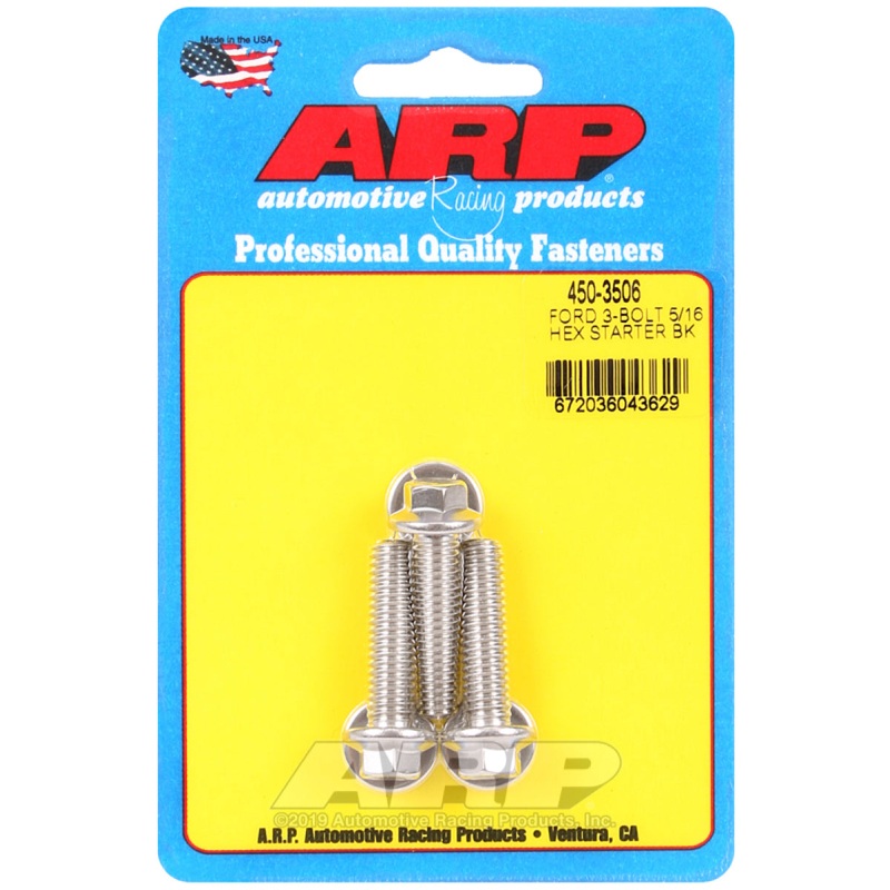ARP Ford SS 3-Bolt 5/16in Hex Starter Bolt Kit