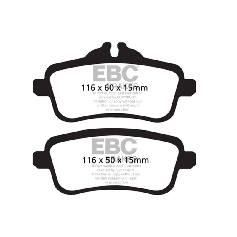 EBC 14+ Mercedes-Benz CLA45 AMG 2.0 Turbo Redstuff Rear Brake Pads