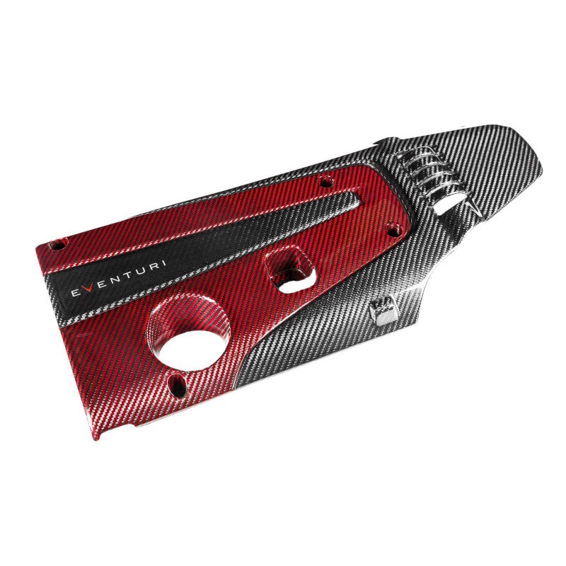 Eventuri Honda FK8 Civic Type R – Red Kevlar / Black Carbon Engine Cover