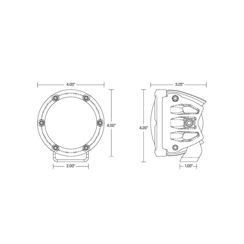 Rigid Industries 360-Series 4in LED Off-Road Spot Beam – RGBW (Pair)