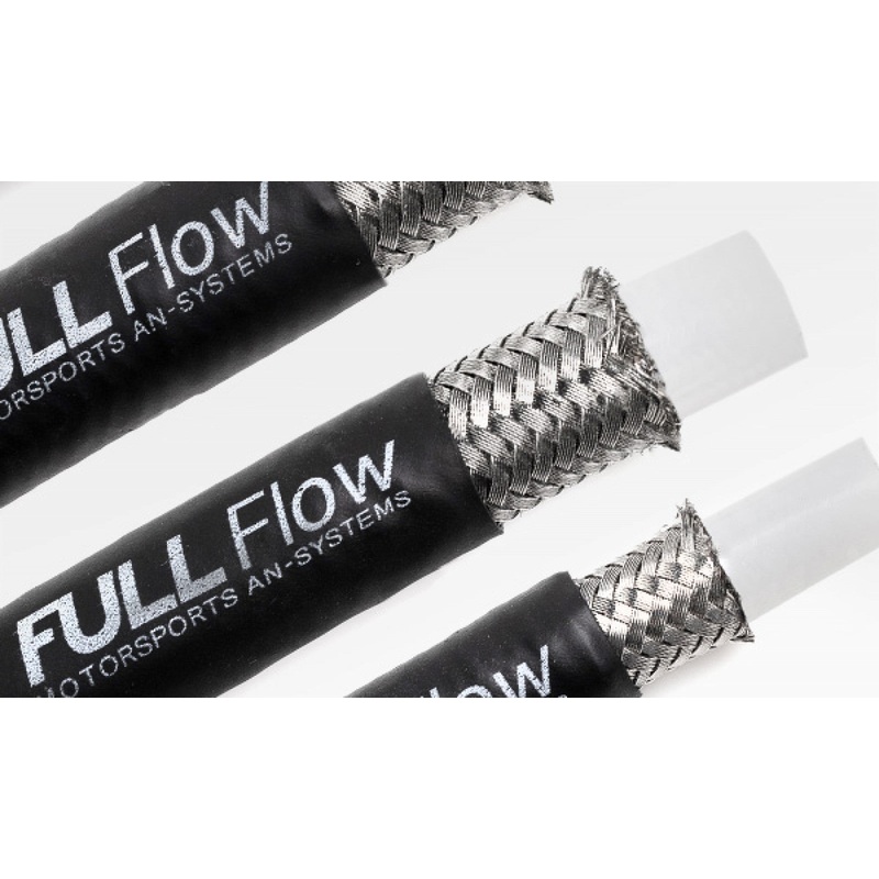 Nuke Performance Black Nylon PTFE Stainless Braided Fuel Hose AN-10, 2 Meter