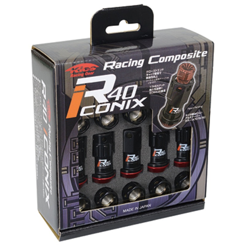 Project Kics 12X1.25 R40 Iconix Lug Nuts w/o Cap 16+4 Black | WRI13KK