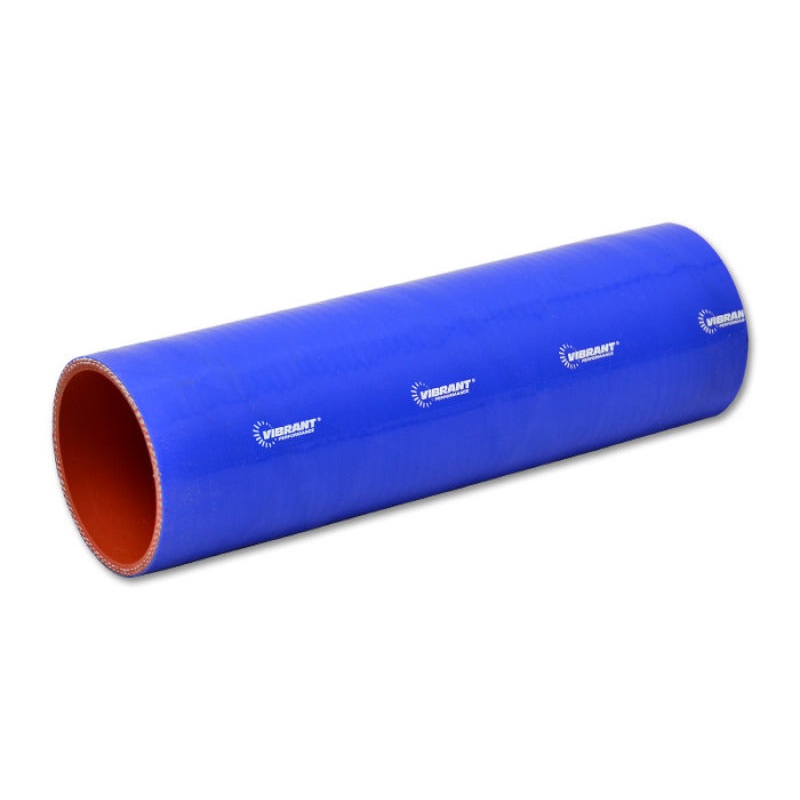 Vibrant 4 Ply Reinforced Silicone Straight Hose Coupling – 4in I.D. x 12in long (BLUE)