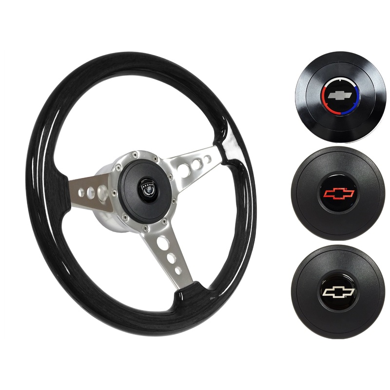 1969-87 El Camino Steering Wheel Kit | Black Ash Wood | ST3075