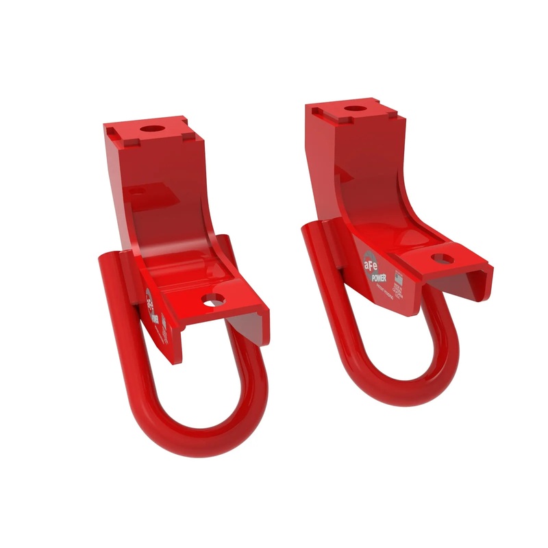 aFe POWER Front Tow Hook Red 2022-2025 Toyota Tundra V6-3.4L (tt)