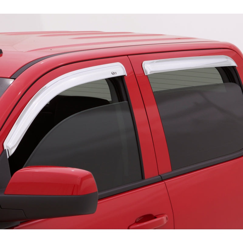 AVS 15-18 Cadillac Escalade ESV Ventvisor Outside Mount Front & Rear Window Deflectors 4pc – Chrome