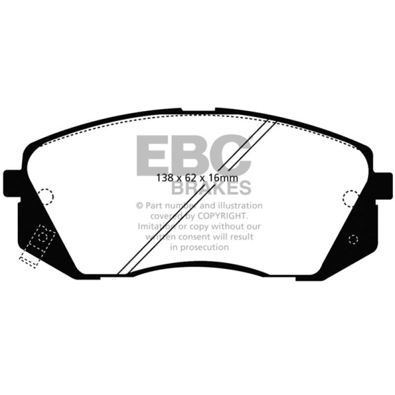 EBC 10-15 Hyundai Tucson 2.0 AWD Ultimax2 Front Brake Pads