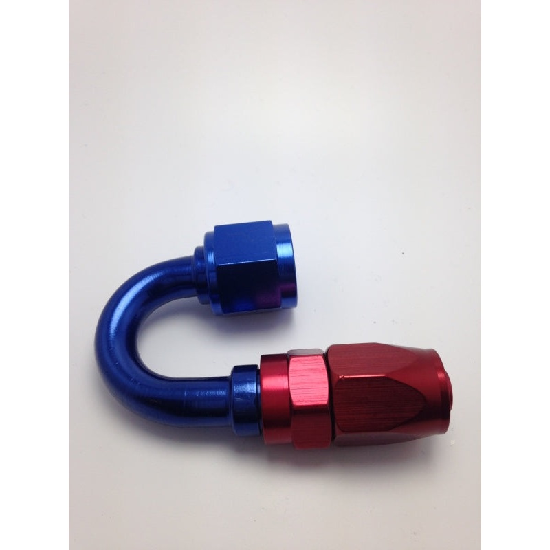 Fragola -16AN x 180 Degree Pro-Flow Hose End – Blue/Red