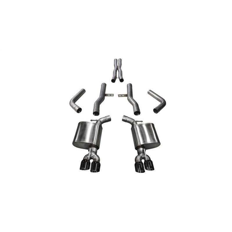 Corsa 2017-2023 Dodge Challenger 5.7L V8 Xtreme Cat-Back Dual Rear Exit w/3.5in Black Tips