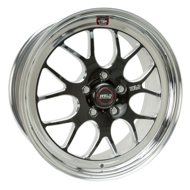 Weld S77 18×8.5 / 5×4.75 BP / 6.7in. BS Black Wheel (Medium Pad) – Non-Beadlock