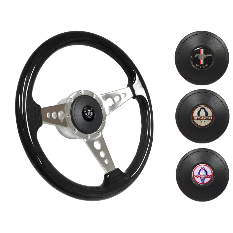 1964.5 Ford Mustang Steering Wheel Kit | Black Ash Wood