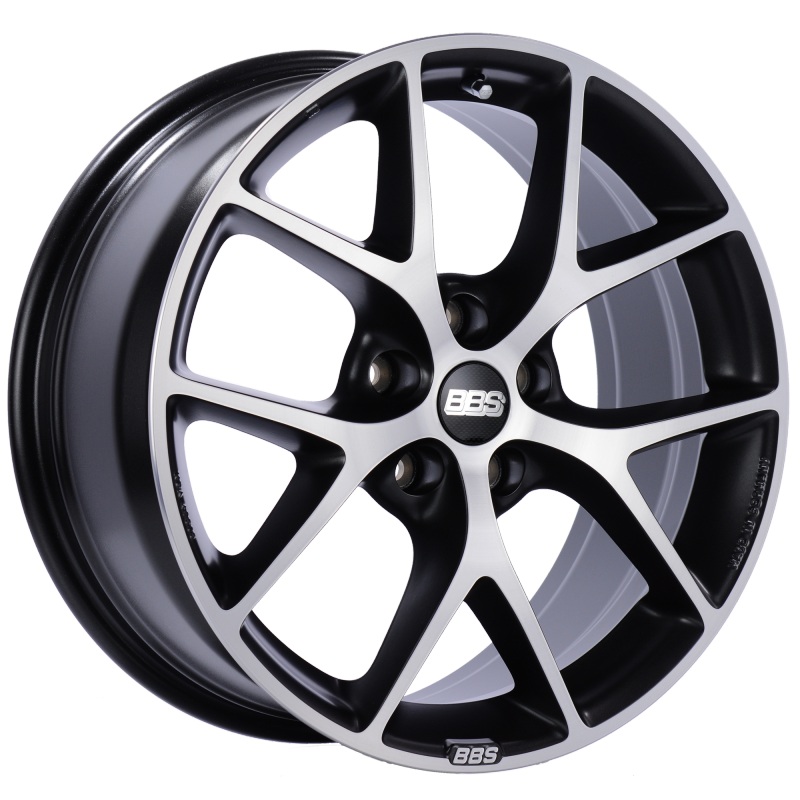 BBS SR 19×8.5 5×120 ET32 Satin Black Diamond Cut Face Wheel -82mm PFS/Clip Required