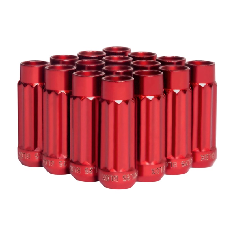 BLOX Racing Tuner Lug Nuts 12×1.5- Red – Set of 16