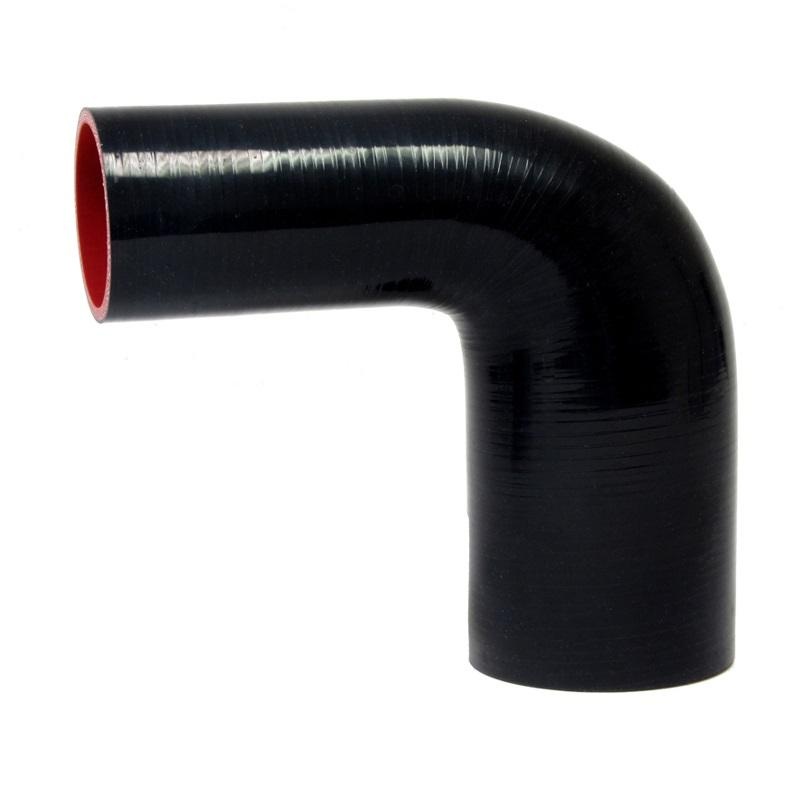 HPS 2″ – 3″ ID Silicone 90 Degree Reducer Hose | Universal (HTSER90-200-300-BLK)