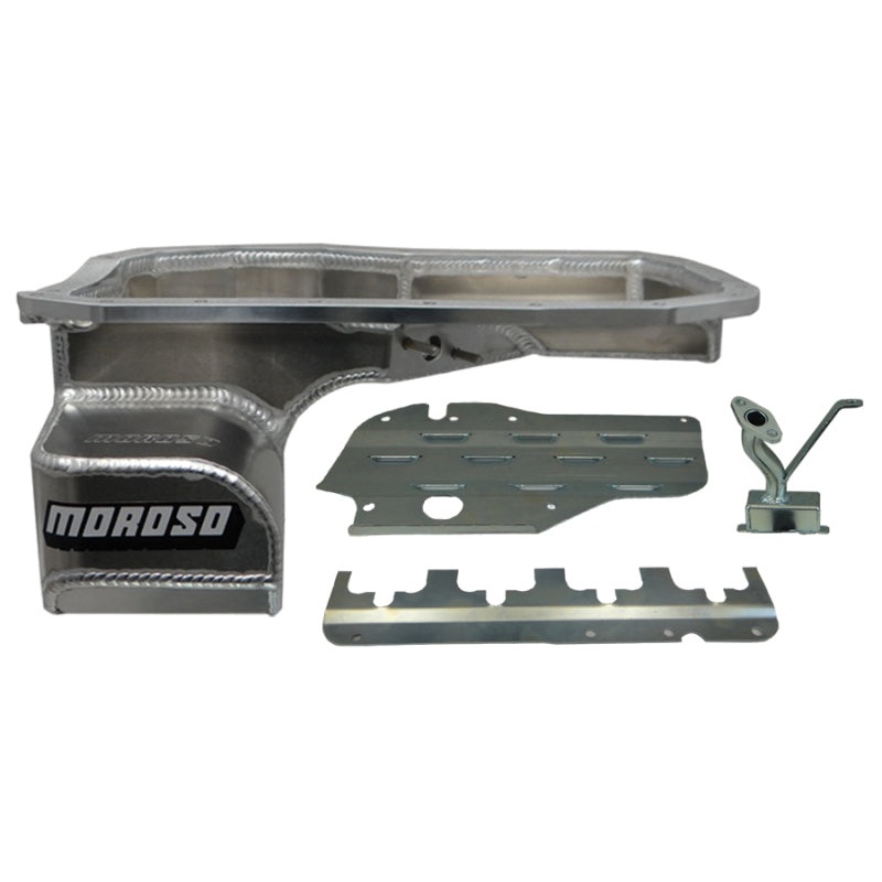 Moroso Road Race Baffled Wet Sump 6.5qt Alum Oil Pan w/Lower Intercooler Pipe Mitsubishi Evo 7/8/9 2001-2007 | 20967