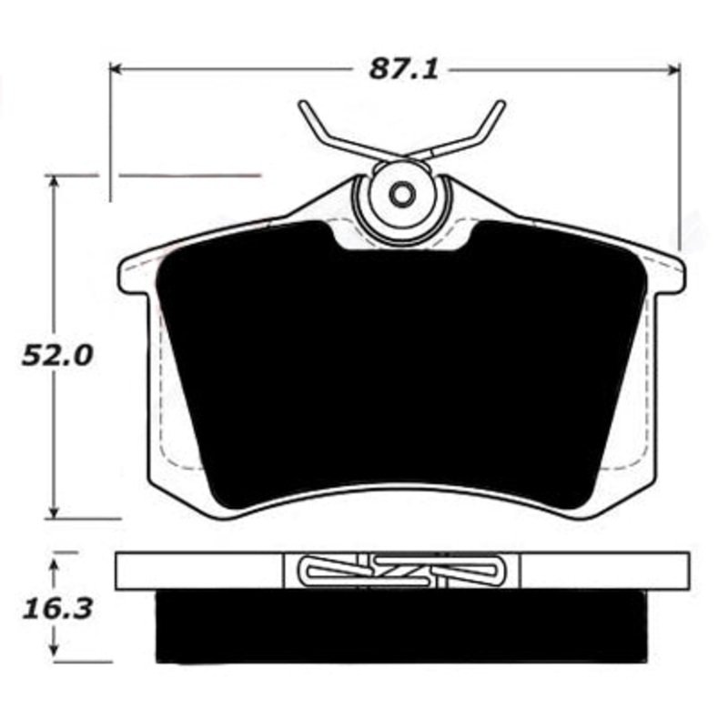 Porterfield Brake Pads for 2014 VOLKSWAGEN BEETLE 2.5L Gas w/o Sensor