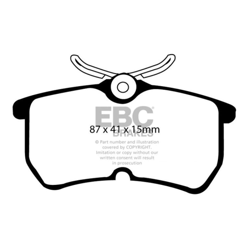 EBC 13+ Ford Fiesta 1.6 Turbo ST Ultimax2 Rear Brake Pads