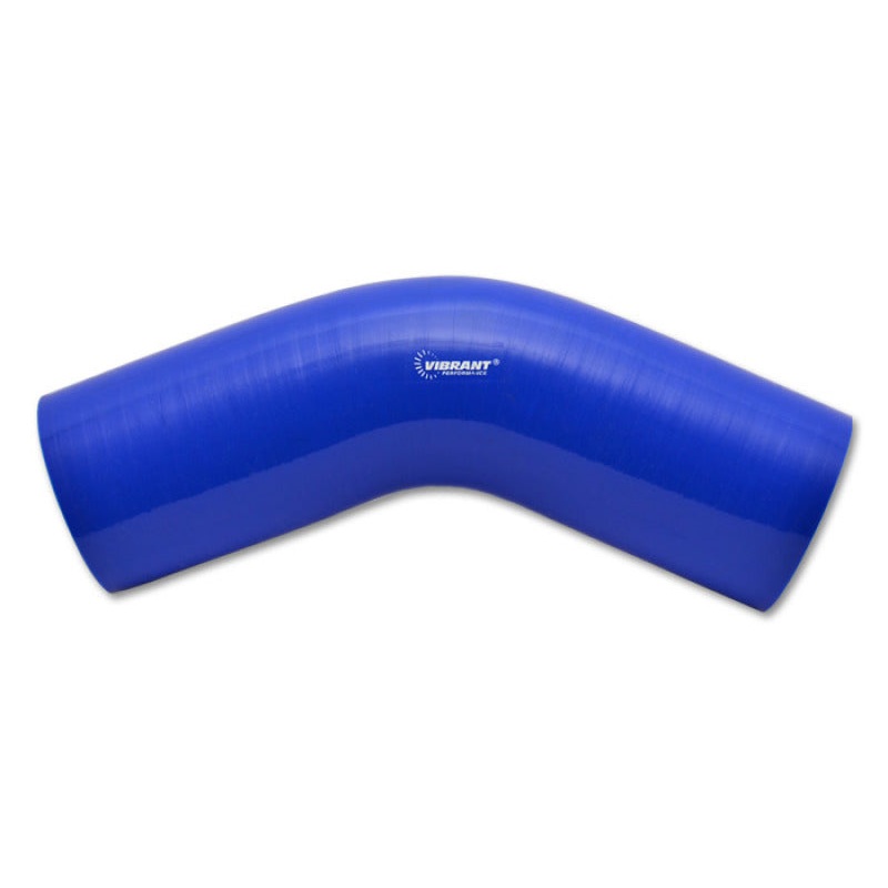 Vibrant 4 Ply Reinforced Silicone Elbow Connector – 2.5in I.D. – 45 deg. Elbow (BLUE)