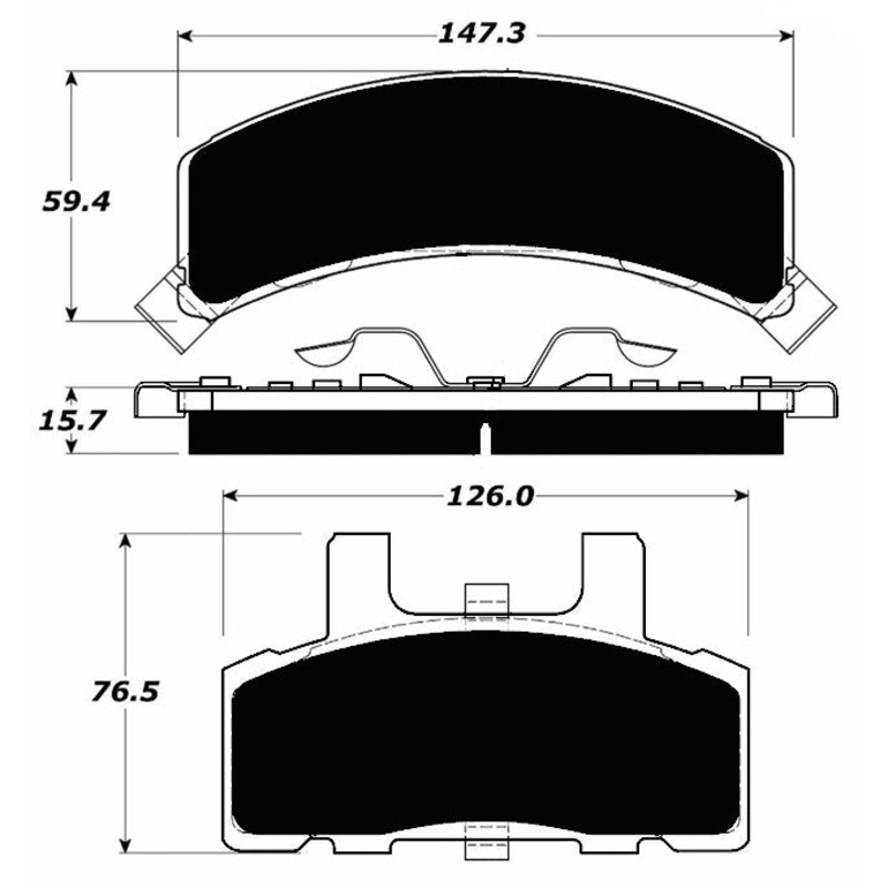Porterfield Brake Pads for 1998 GMC K2500 4WD 11″ Rear Shoe