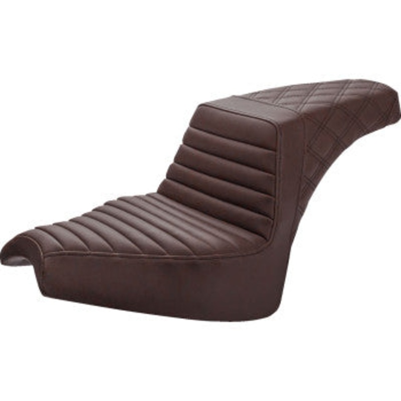 Step-Up Seat – Front Tuck-n’-Roll / Rear Lattice Stitch – Brown by Saddlemen
