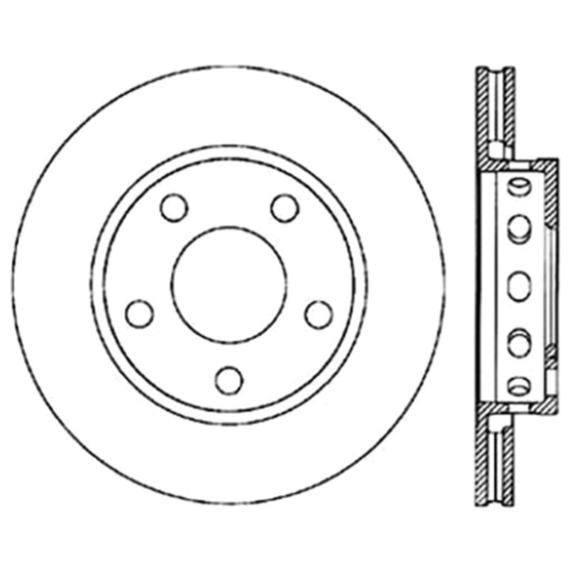 StopTech 2/99-02 Audi S4 Drilled Right Rear Rotor