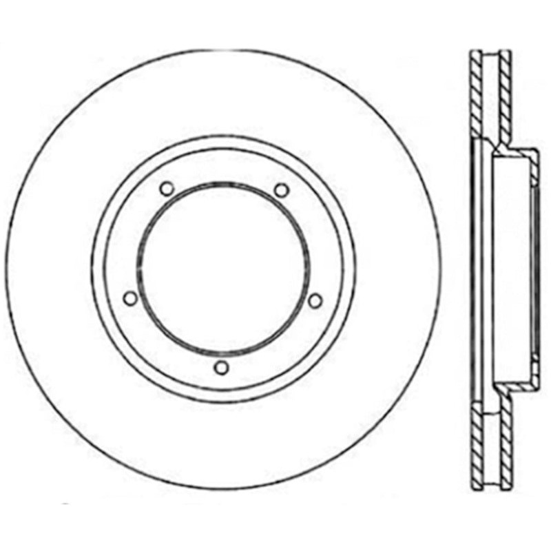 StopTech Power Slot 1986 Porsche 944 Right Front Slotted Rotor