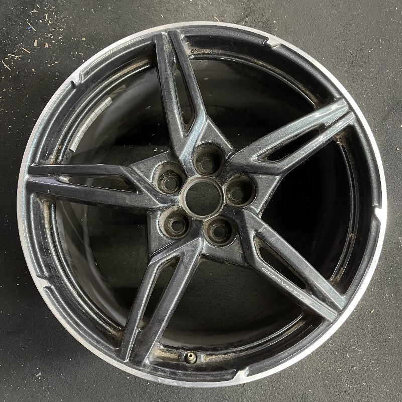 20″ CORVETTE 20-22 rear 20×11 5 spoke black opt Q8Q Original OEM Wheel Rim